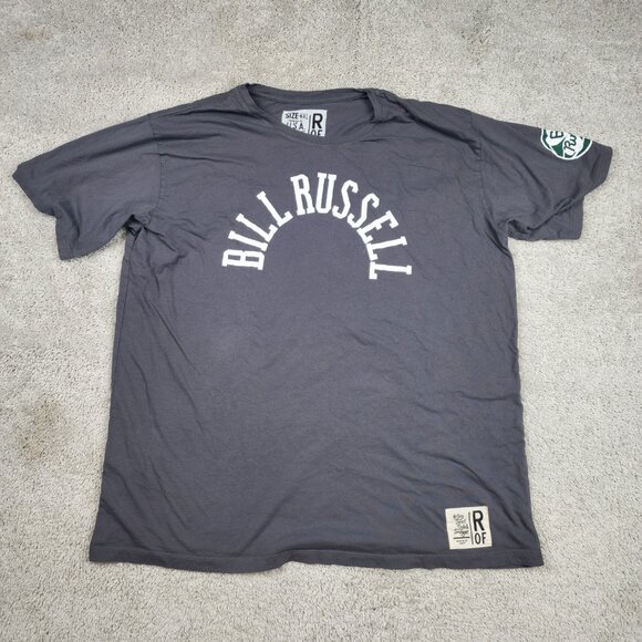 Roots of Fight X Bill Russell NYC Shirt Size 4XL XXXL Charcoal Vintage Style Y2K - Picture 2 of 8